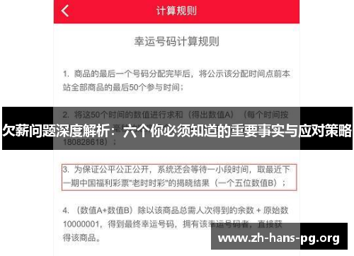 欠薪问题深度解析：六个你必须知道的重要事实与应对策略